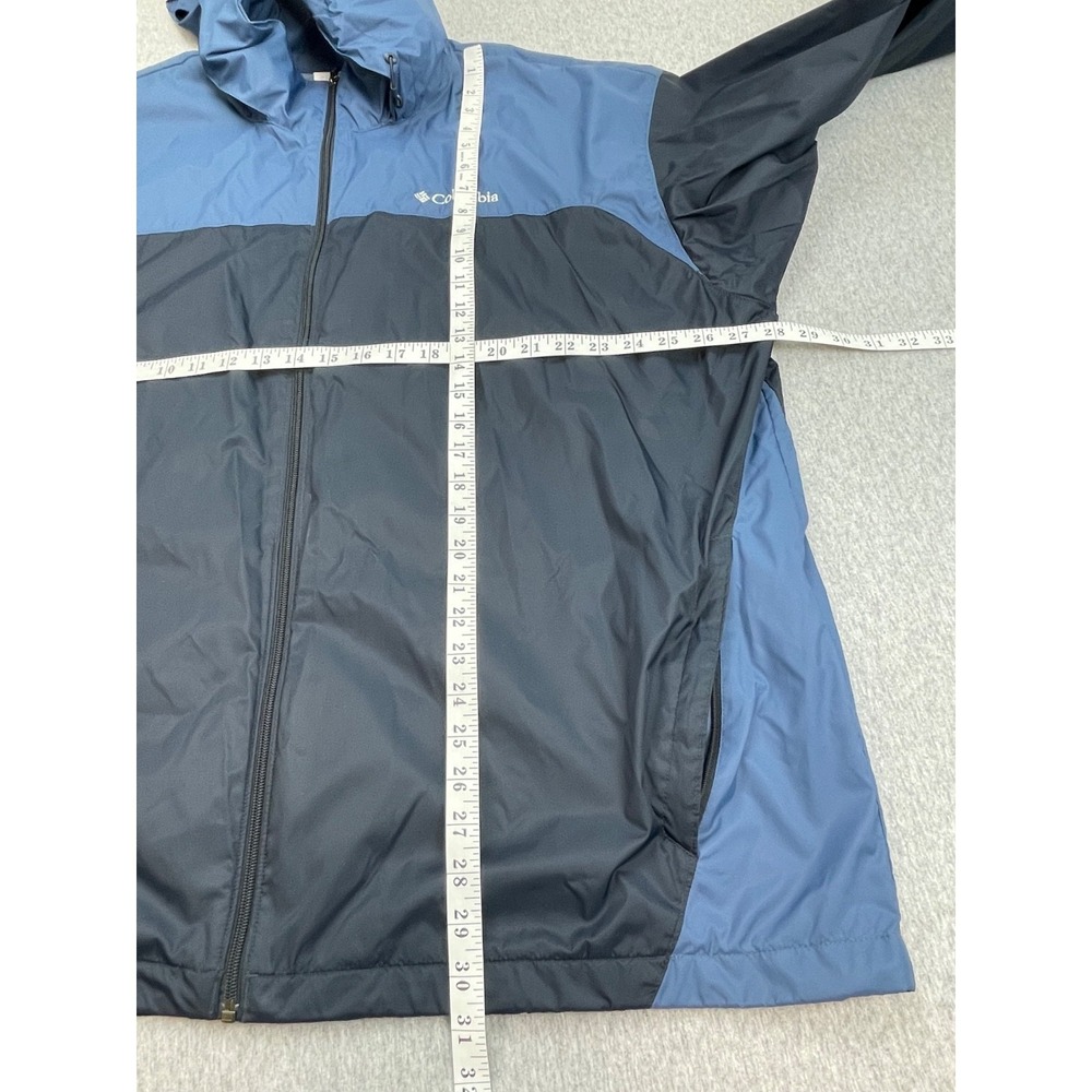 Columbia Jacket Mens XXL Color Block Waterproof Light Weight Full Zip Hooded - Picture 8 of 10